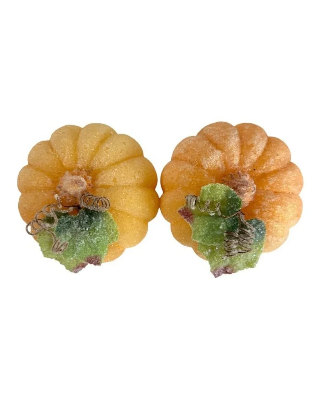 Sugar Frosted Illuminated Pumpkins By Valerie Par Hill Set Of 5 Tested And Works